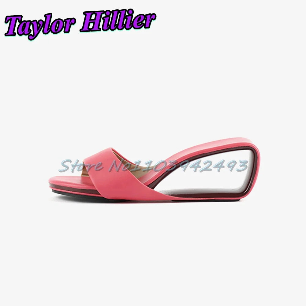 Candy Color Heeled Sandals Open Toe Heels Strange Style One Strap High Heel Women Luxury Designer Shoes Summer Patchwork Mules