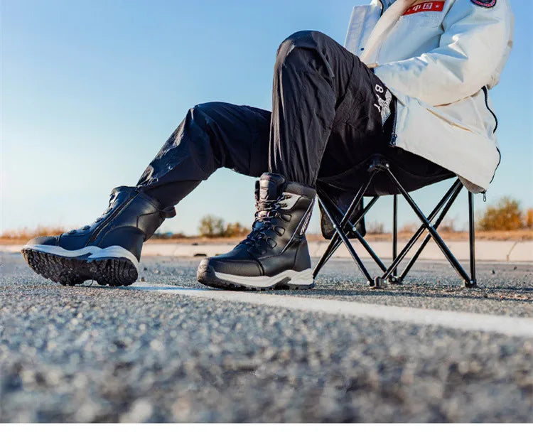 2026 New arrival Winter Men Snow Boots Warm Plush Men's Boots Waterproof High-top Ankle Boots Non-slip Men's Hiking Sneakers