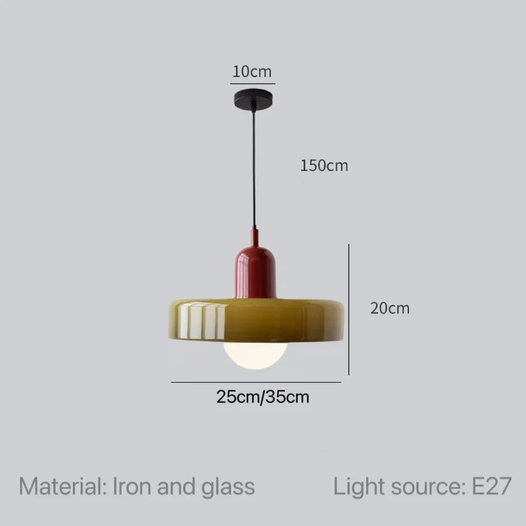 Modern Glass Pendant Lights Kitchen Restaurant Hanging Lamp Ceiling Chandeliers Nordic Decoration Denmark Orange Decor Lighting