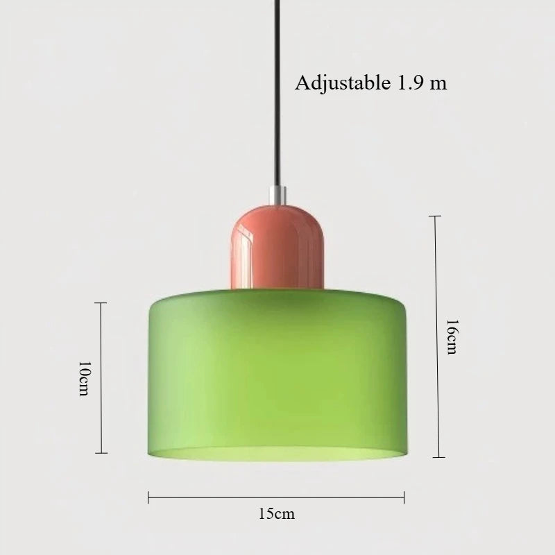 Nordic Modern Glass Bedroom Bedside Long Line Small Chandelier Restaurant Bar Chandelier Simple Lighting Atmosphere Lamp E27
