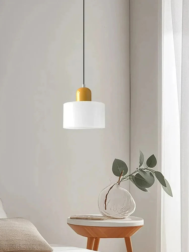 Nordic Modern Glass Bedroom Bedside Long Line Small Chandelier Restaurant Bar Chandelier Simple Lighting Atmosphere Lamp E27