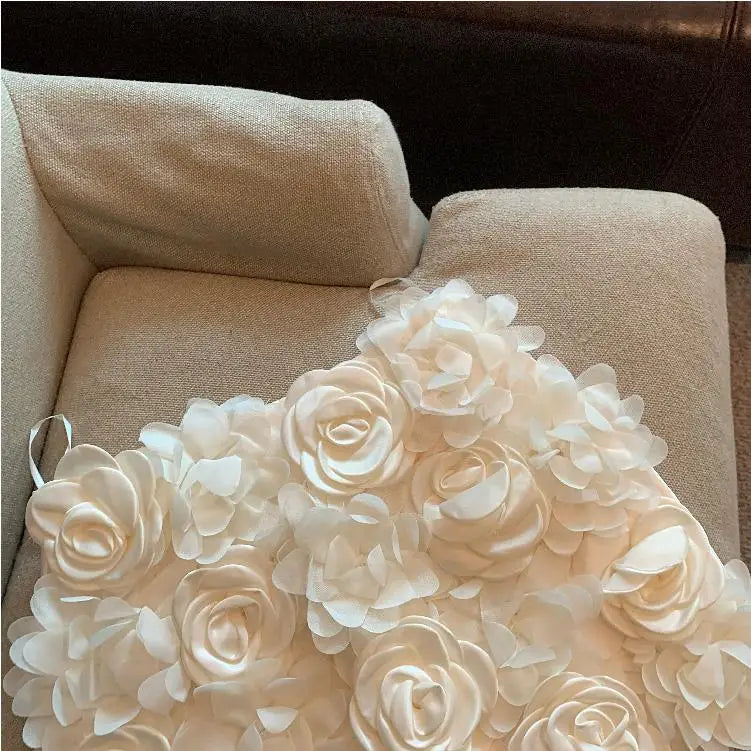 Spring Women Temperament Package Hip Black Three-dimensional Rose Skirt Female Sweet Fashion Y2k A Line Mini Kawaii Skirts