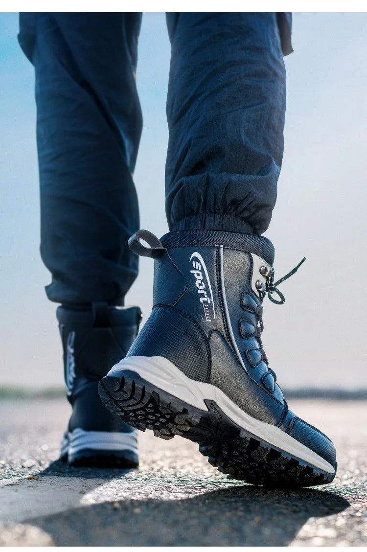 2026 New arrival Winter Men Snow Boots Warm Plush Men's Boots Waterproof High-top Ankle Boots Non-slip Men's Hiking Sneakers
