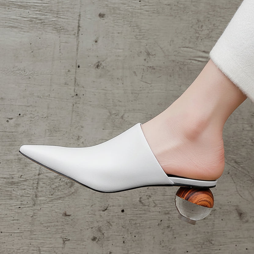 2025 Summer Fashion New Muller Shoes Women European Fashion Station Baotou Slippers Half-supported Outdoor Sandals Fashion Shoes