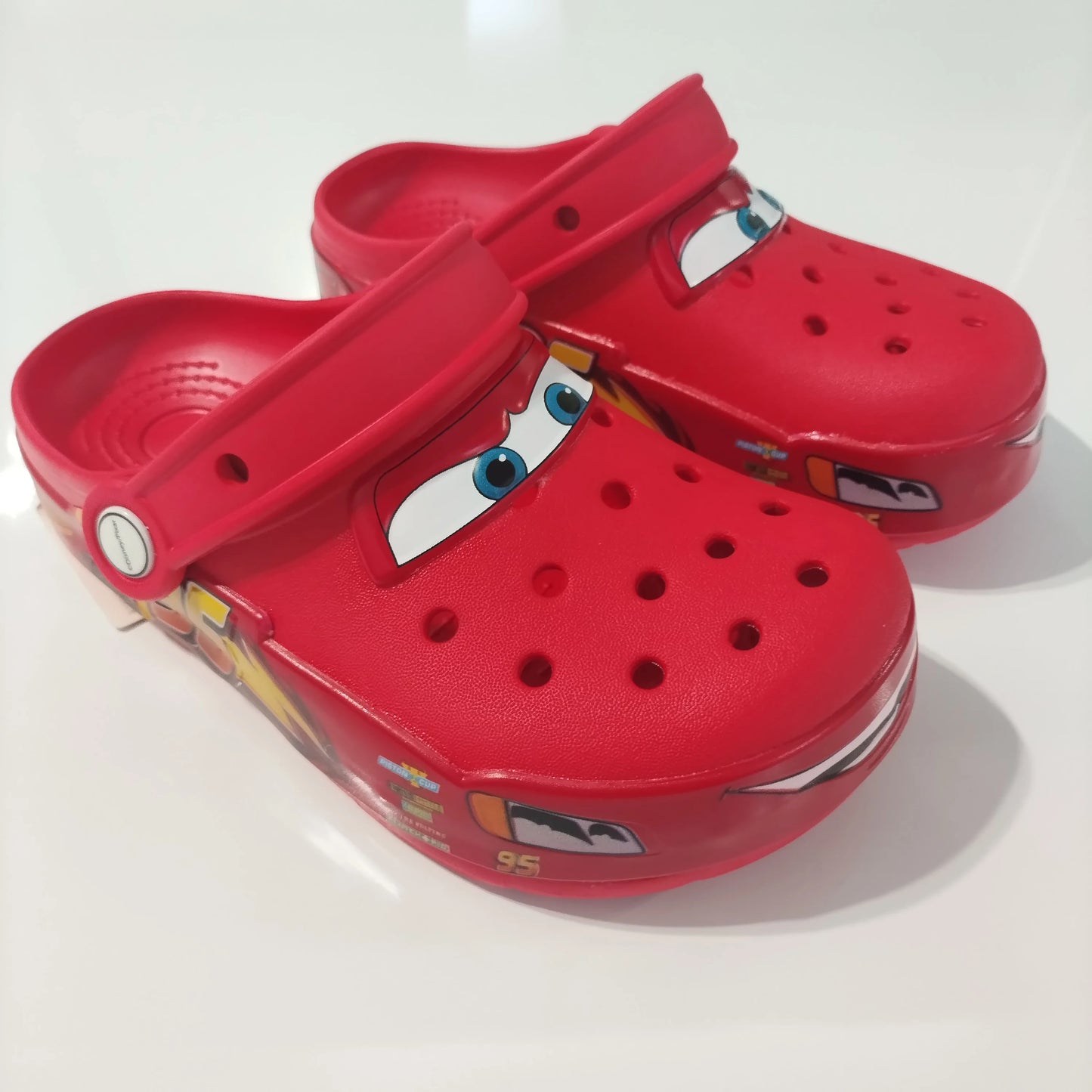 Disney Lightning Mcqueen Shoes Led Lighted Car Kids Slippers Animation Children Beach Sandals Boys Girl Gift