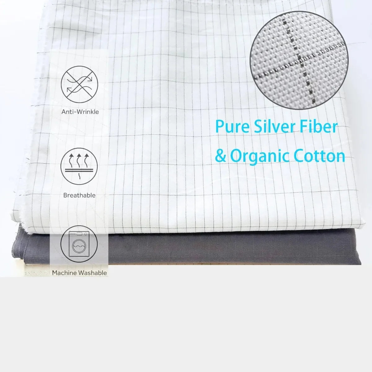 Soft and Conductive Grounding Bed Sheet AU/UK/EU/US Plug Antistatic Fiber Flat Bedsheet for Better Sleep Natural Health