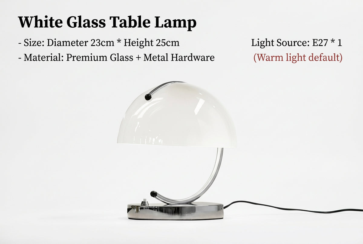 Italy Minimalist Bauhaus Table Lamps Orange Small Pudding Bedroom Beside Modern Living Room Study Desk Glass Small Night Lights