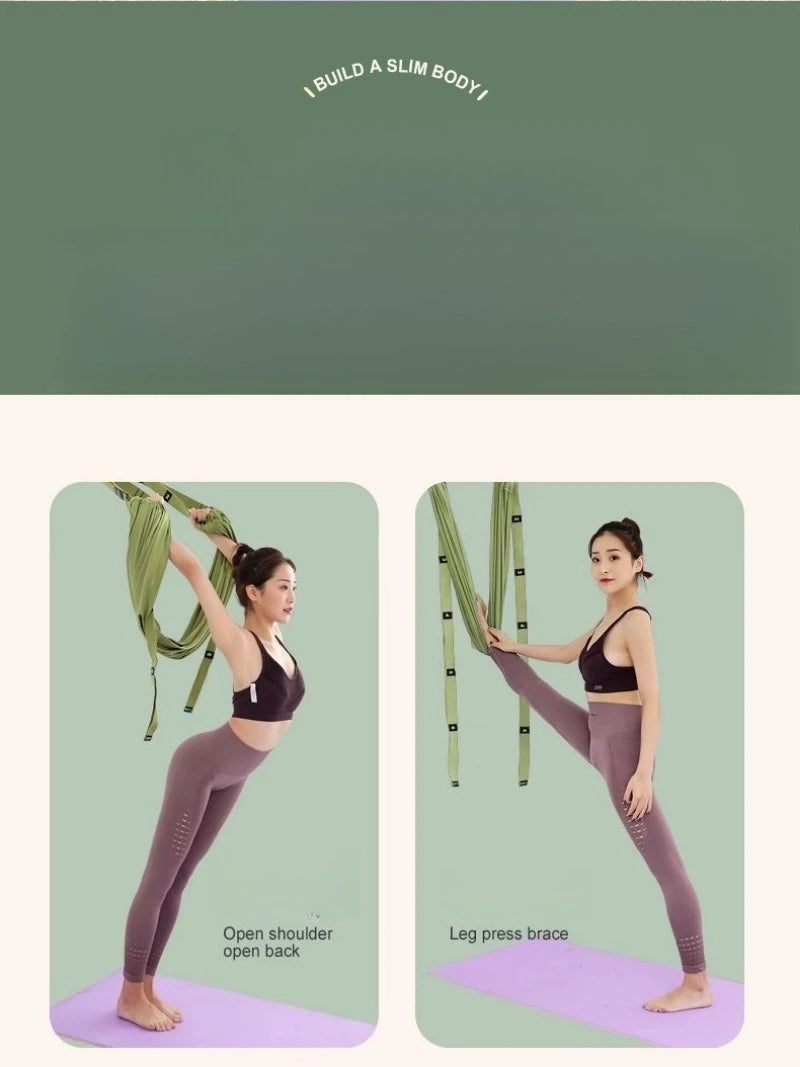 Home Fitness Equipment Yoga Backbend Inverted Tension Rope Hanging Door Yoga Stretching Strap Artifact Aerial Yoga Sling Rope