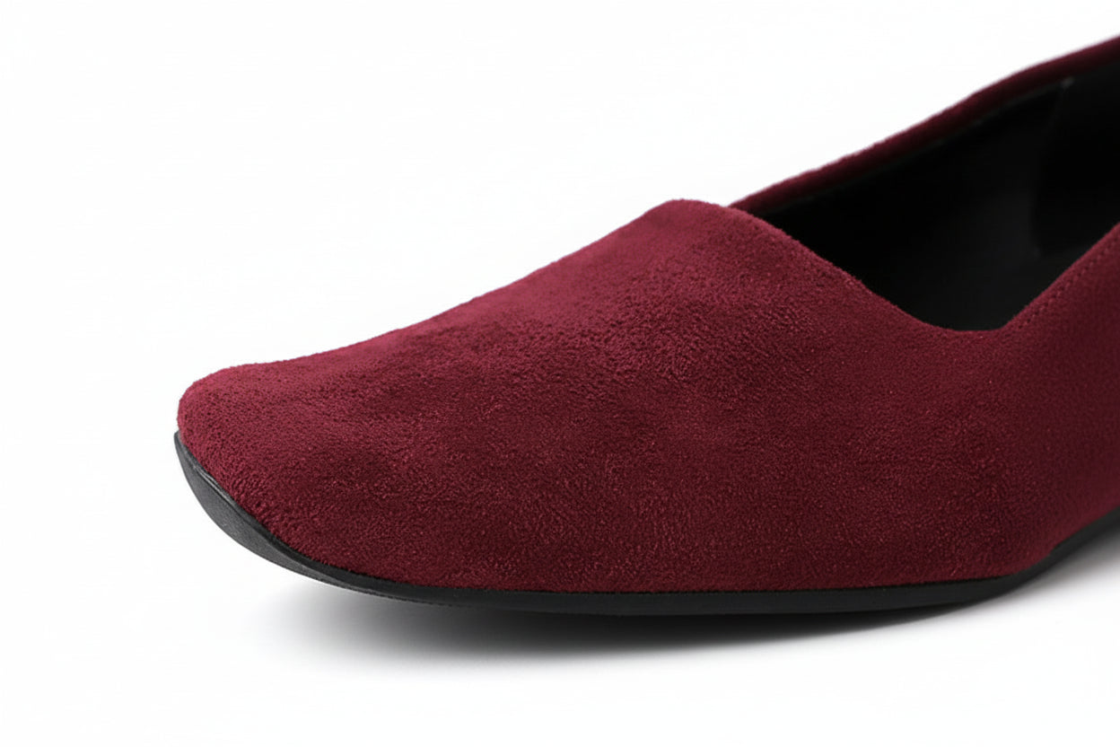 European American Style Banquet Suede With One Strap Marie Zhen Rhinestone Thick Heel Low Heel Square Toe Single Women Shoes