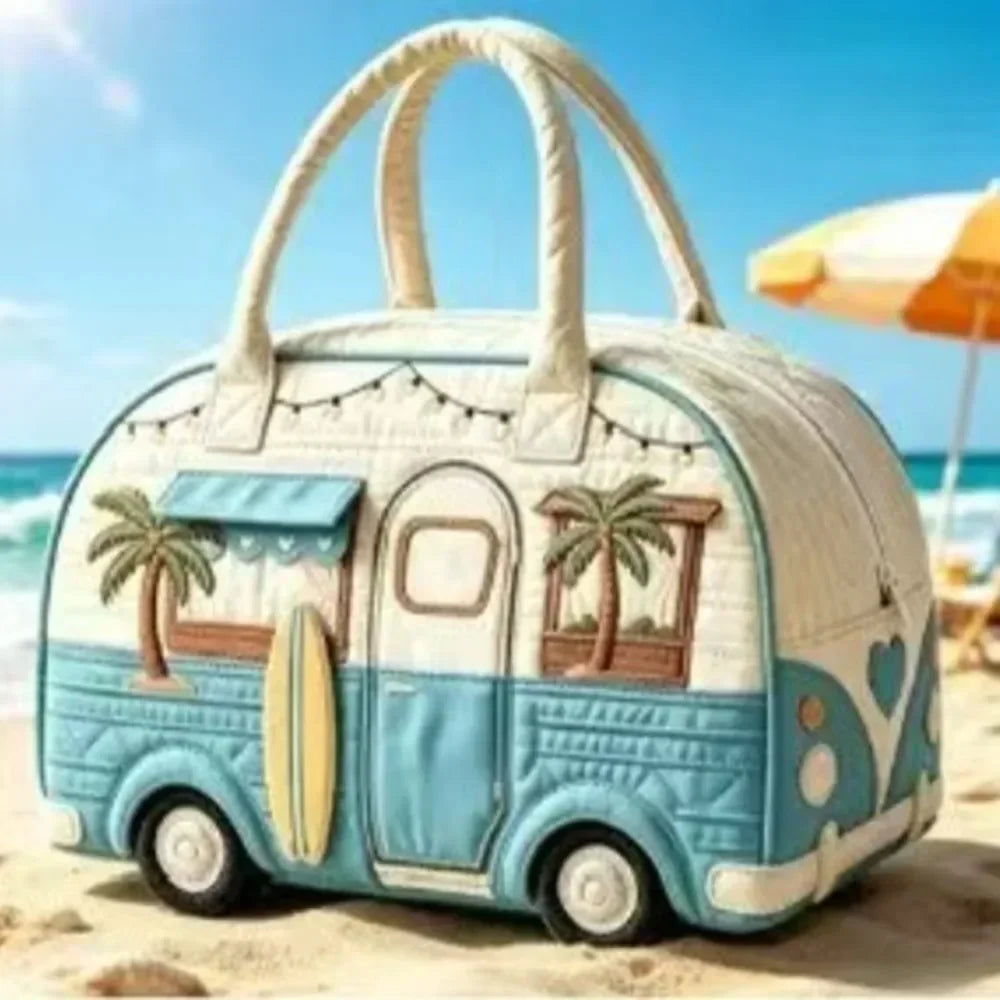Adjustable Strap Quilted Duffle Bag 3D Quilting Craft Tote Bags Short-distance Handbag Large Capacity Travel Duffel Bag