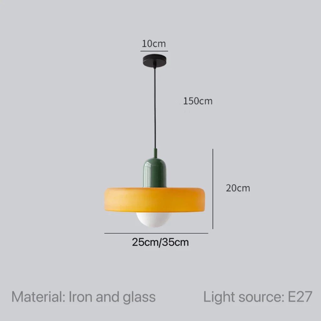 Modern Glass Pendant Lights Kitchen Restaurant Hanging Lamp Ceiling Chandeliers Nordic Decoration Denmark Orange Decor Lighting