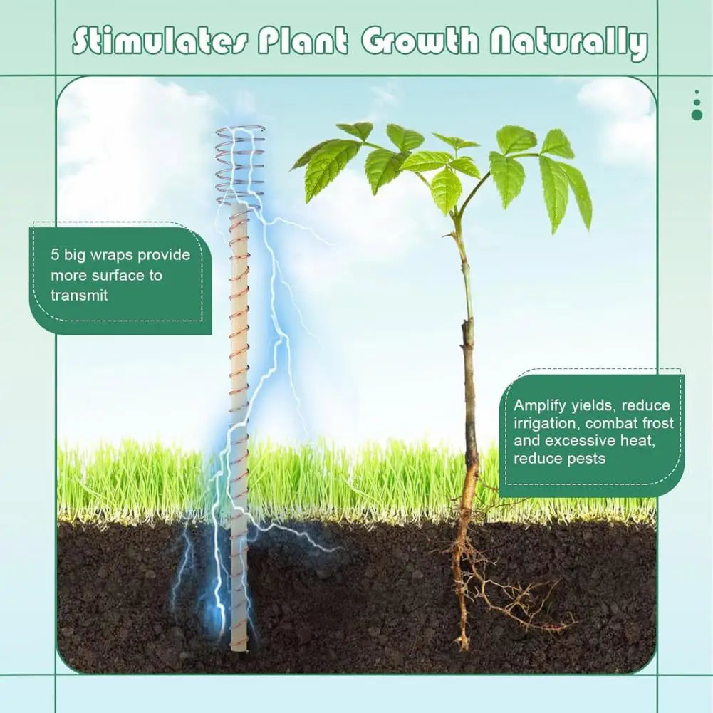 Pure Spiral Antenna for Plants Electroculture Gardening Stakes Wire Coil Antennas for Gardening Electroculture High for Indoor
