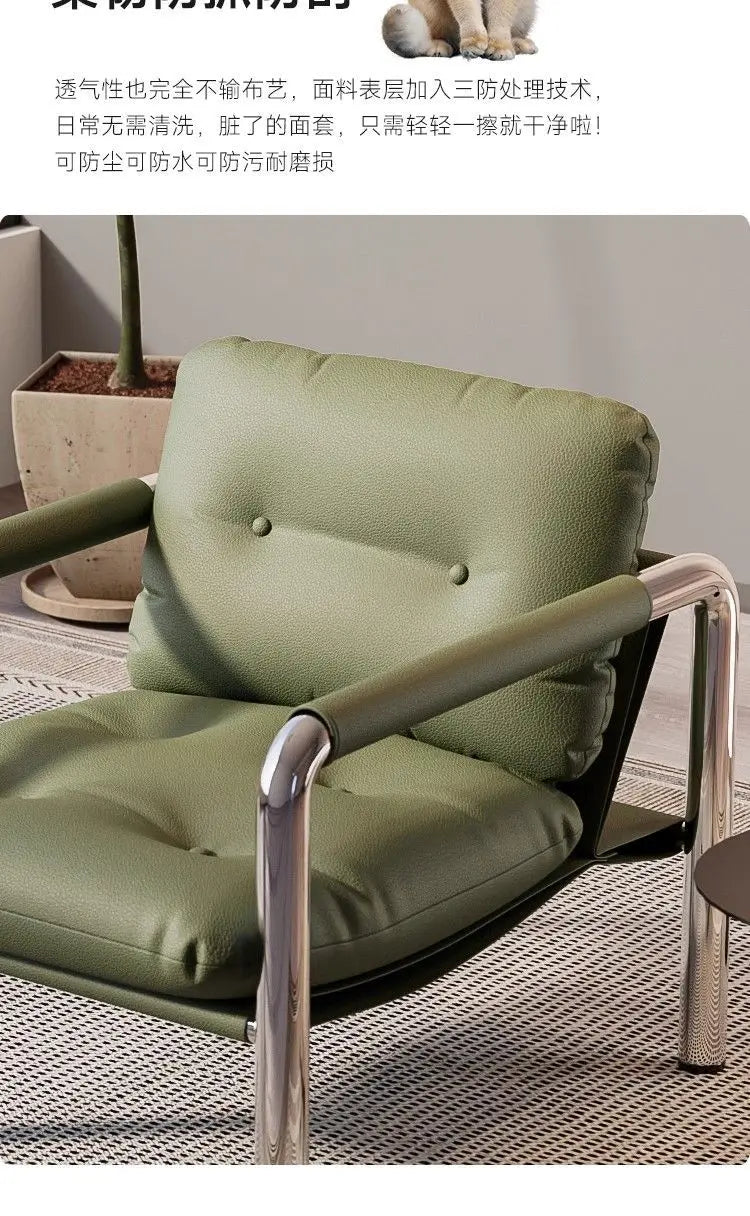MOMO New Italian-style Bauhaus Lounge Chair Living Room Lazy Single Sofa Chair Light Luxury Premium Feeling Sofa Chair