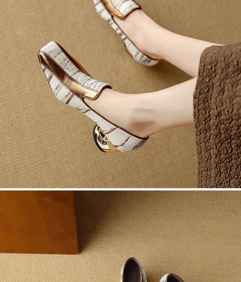 Ods Vintage Square Toe High Heels Pumps Women Autumn Shoes Party Dress 2021 Spring Footwear Retro Female Work Pumps Zapatillas