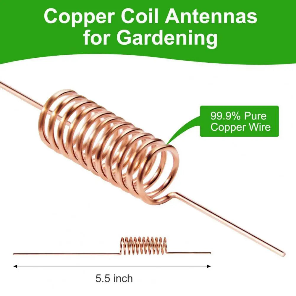 3/6 Pcs Copper Wire Coil For Gardening Electroculture Copper Antennas Stakes Spiral Copper Coil Stakes For Indoor Outdoor Plants