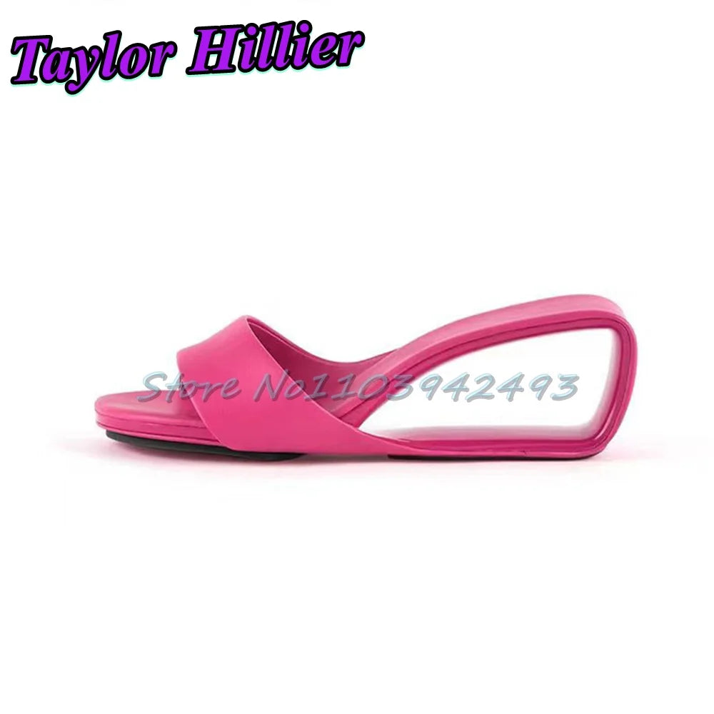 Candy Color Heeled Sandals Open Toe Heels Strange Style One Strap High Heel Women Luxury Designer Shoes Summer Patchwork Mules