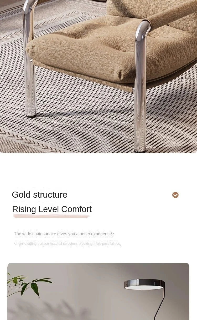 MOMO New Italian-style Bauhaus Lounge Chair Living Room Lazy Single Sofa Chair Light Luxury Premium Feeling Sofa Chair