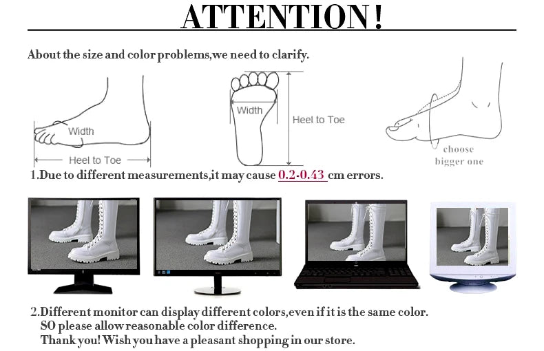 Ods Genuine Leather Women's High Knee Boots Winter Shoes Sexy Lace Up Black White Low Heels Party Shoes Girls Large Size 414243