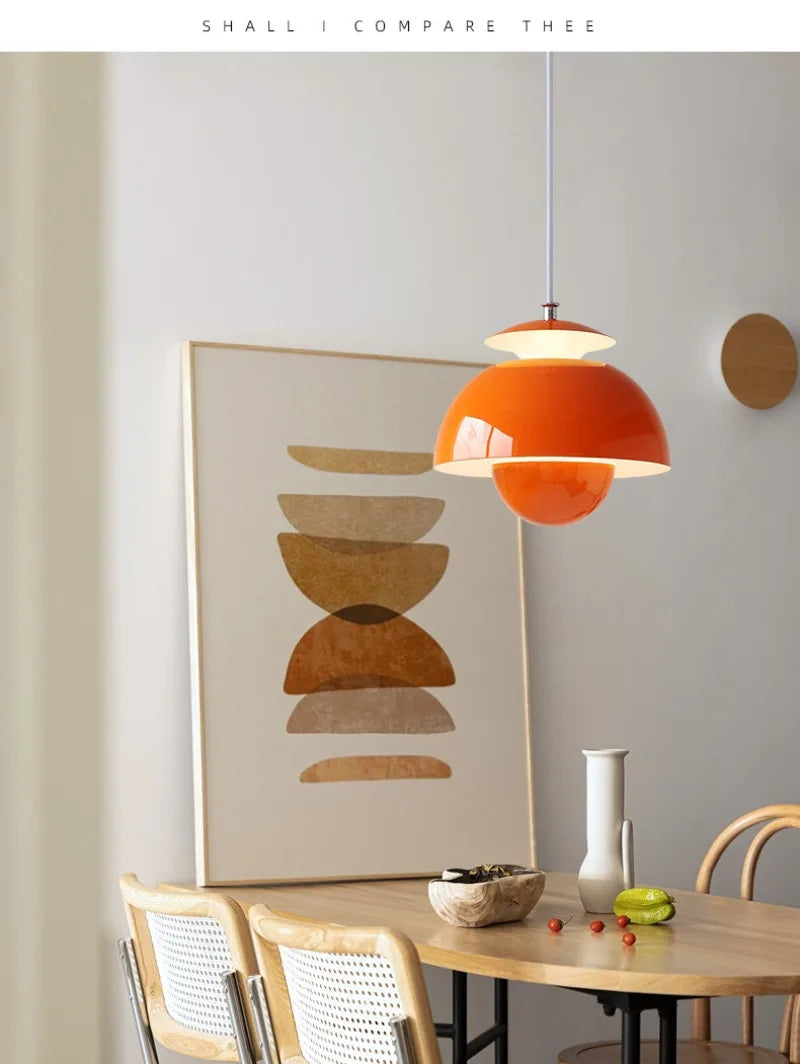 Modern Flower Bud Pendant Lamp Bedroom Bedside Study Bathroom Restaurant Bar Counter Led Hanging Light Lighting Home Decoration