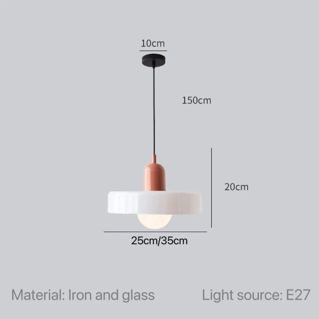 Modern Glass Pendant Lights Kitchen Restaurant Hanging Lamp Ceiling Chandeliers Nordic Decoration Denmark Orange Decor Lighting