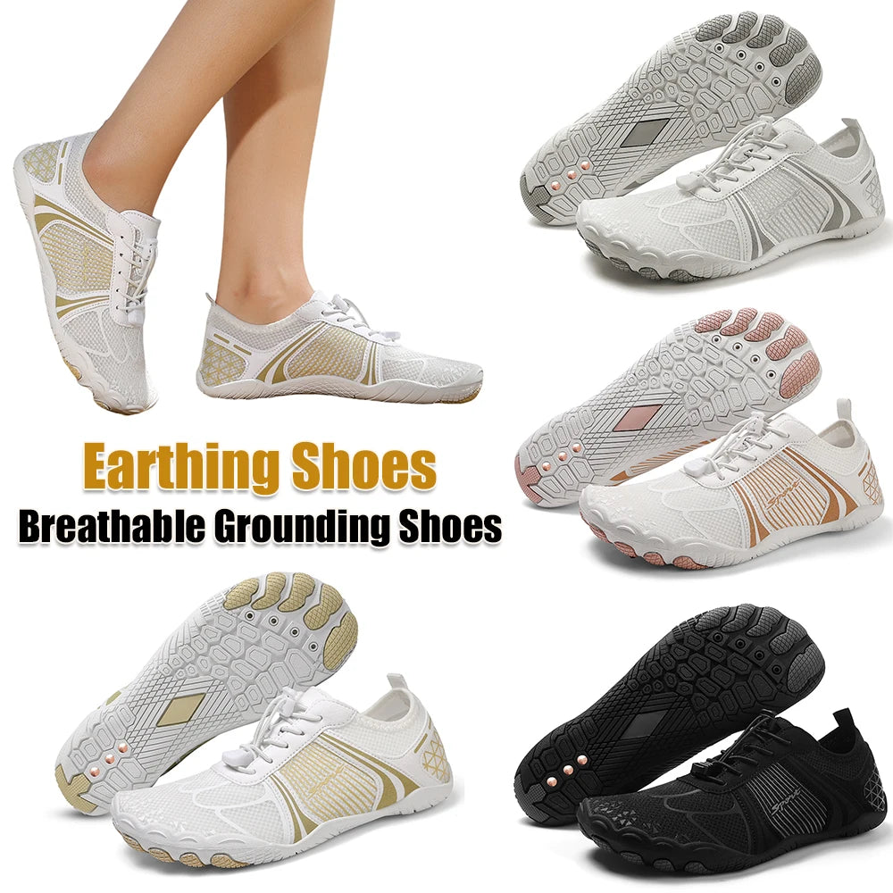 Earthing Shoes Breathable Grounding Shoes Copper Grounded Hiking Shoes with Copper for Men and Women