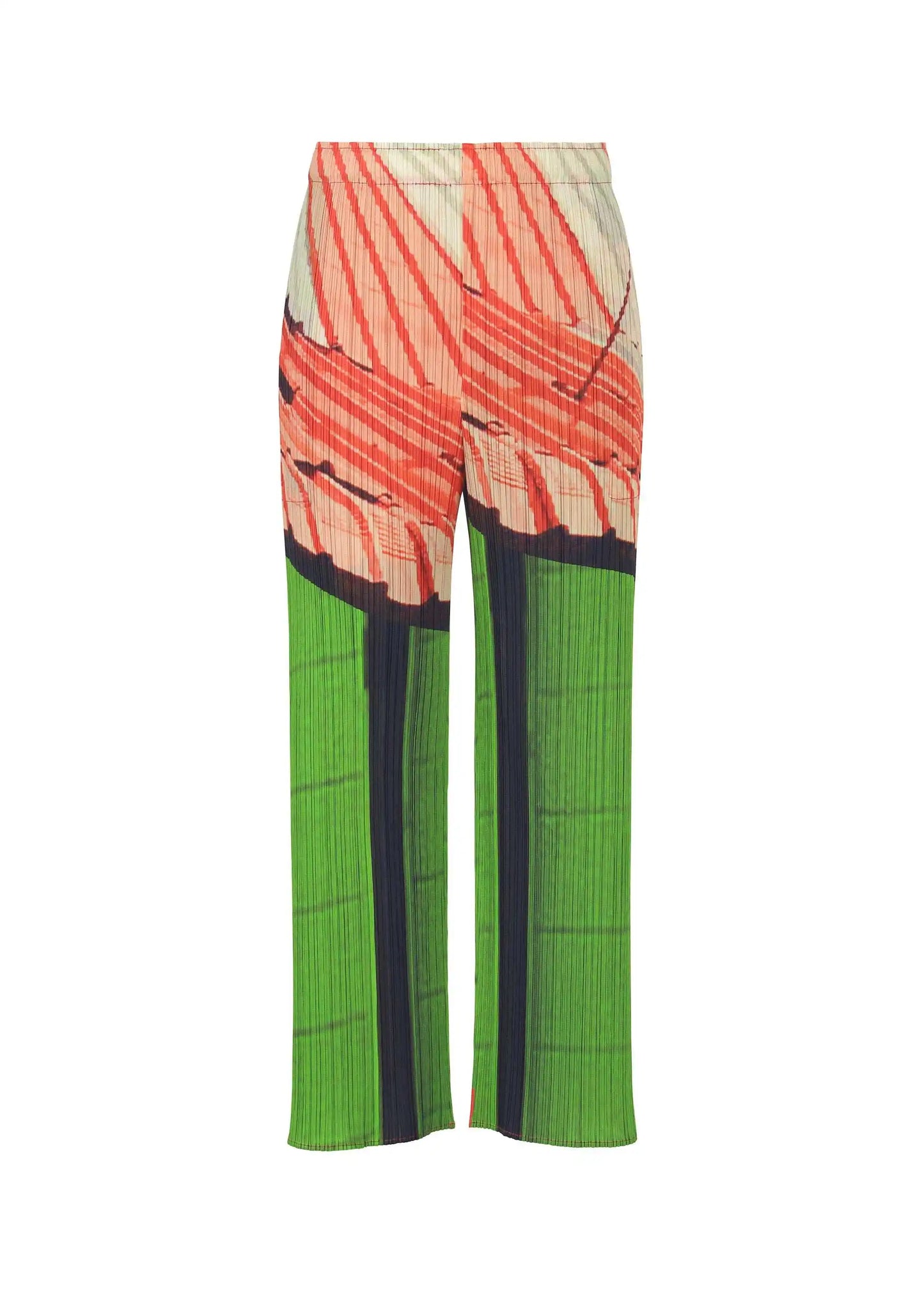 Miyake Pleated Spring And Summer New Women's Pants Printed Casual Pants