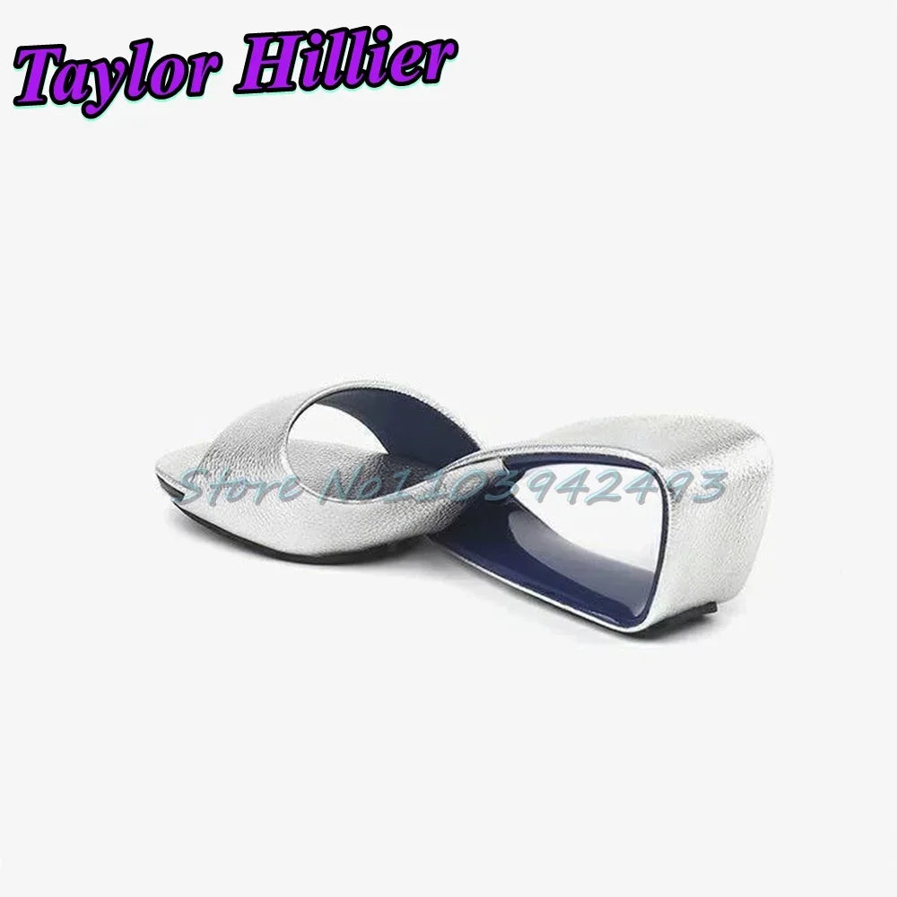Candy Color Heeled Sandals Open Toe Heels Strange Style One Strap High Heel Women Luxury Designer Shoes Summer Patchwork Mules