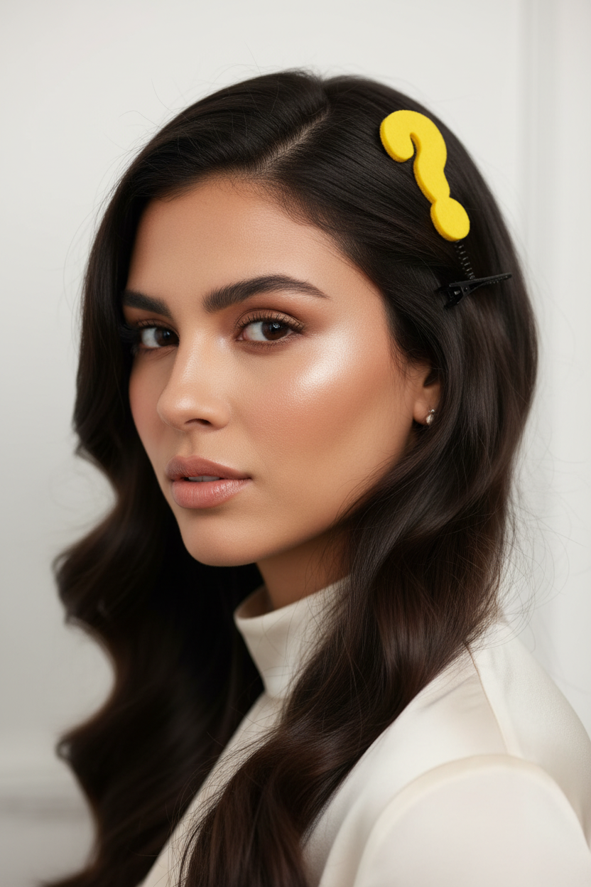 3D Funny Symbol Hair Clip WiFi Question Mark Lightning Cute Bangs Hairpin Headwear Party Daily Life Headwear Hair Styling Tool