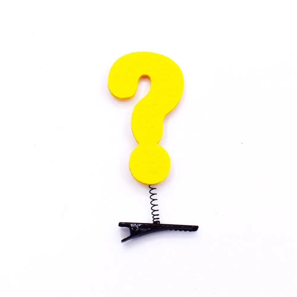 3D Funny Symbol Hair Clip WiFi Question Mark Lightning Cute Bangs Hairpin Headwear Party Daily Life Headwear Hair Styling Tool