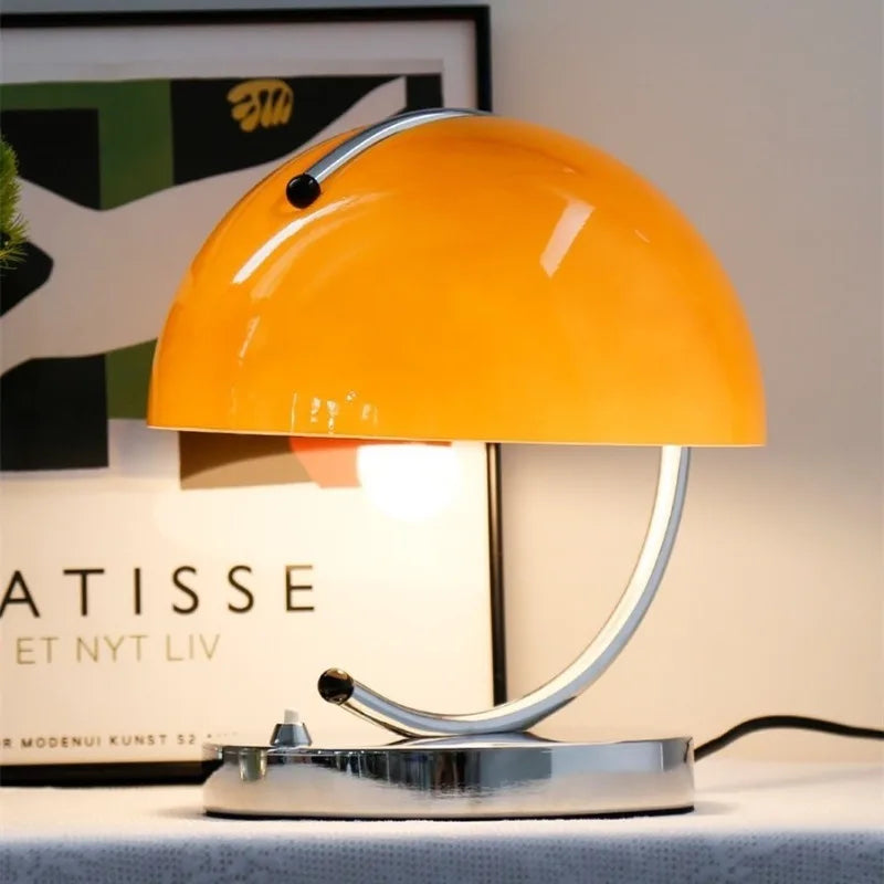 Italy Minimalist Bauhaus Table Lamps Orange Small Pudding Bedroom Beside Modern Living Room Study Desk Glass Small Night Lights
