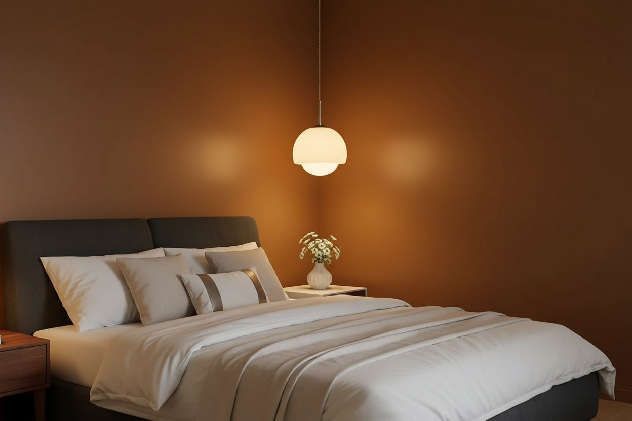 Retro 60s Pendant Lights for Restaurant Cafe Bar, Bedroom, studio, Hotel, living room, office,. Hanging Lamp Ceiling Chandeliers Orange Round Ball Decoration
