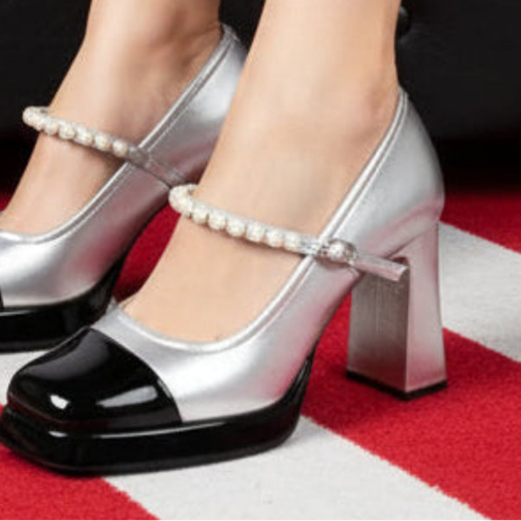 Fashion Leopard Printed Patchwork Pearls Women Pumps Spring Summer Platform Wedges Mary Janes High heels Chunky Dress Shoes