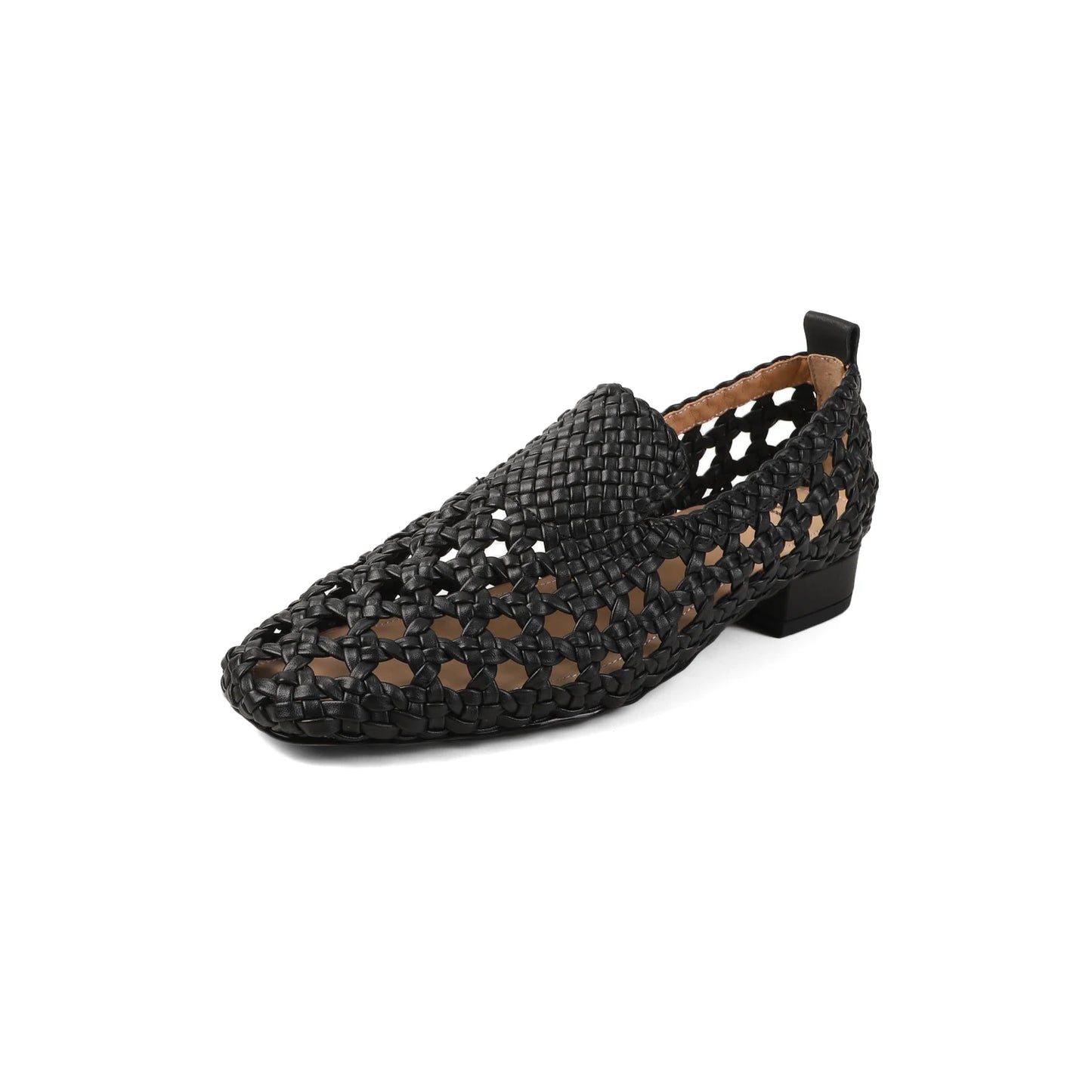 Hot Sale Genuine Leather Braided Sandals Women Low Heel Breathable Summer Loafers Sandals Female Leisure Sandals