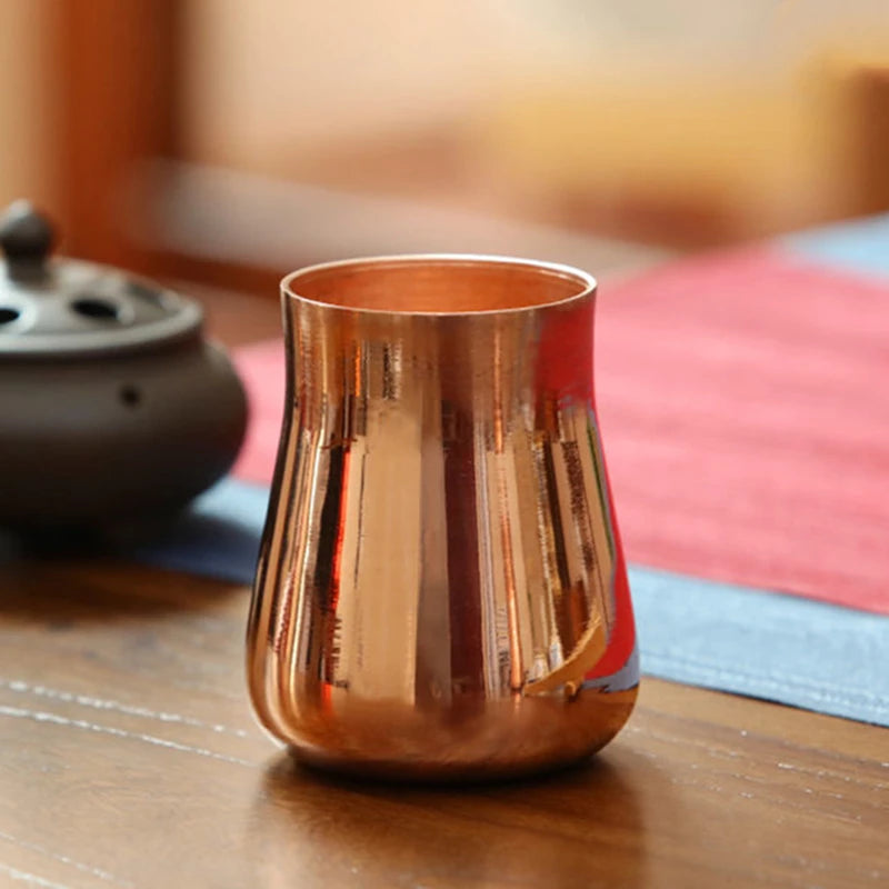 Brass Cup Pure Copper Beer Milk Mug Copper Chalice  Breakfast Cup Moscow Drinkware Tableware