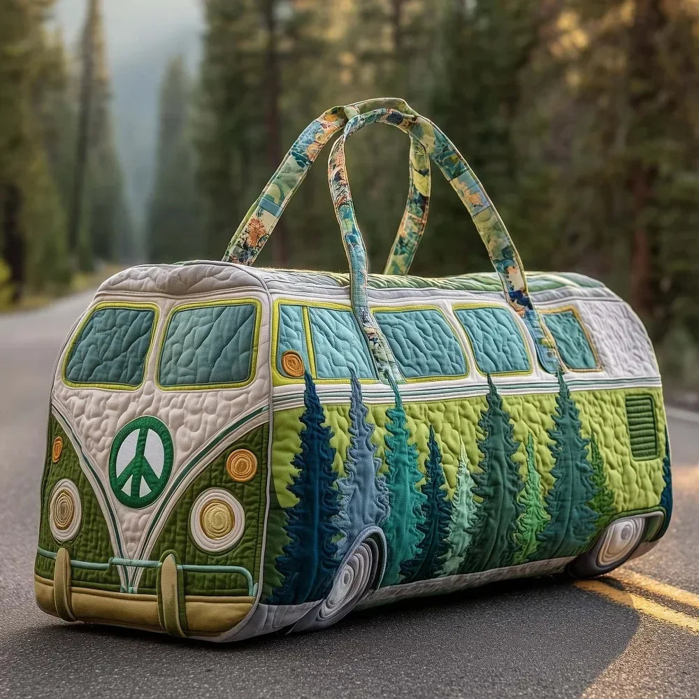 Adjustable Strap Quilted Duffle Bag 3D Quilting Craft Tote Bags Short-distance Handbag Large Capacity Travel Duffel Bag