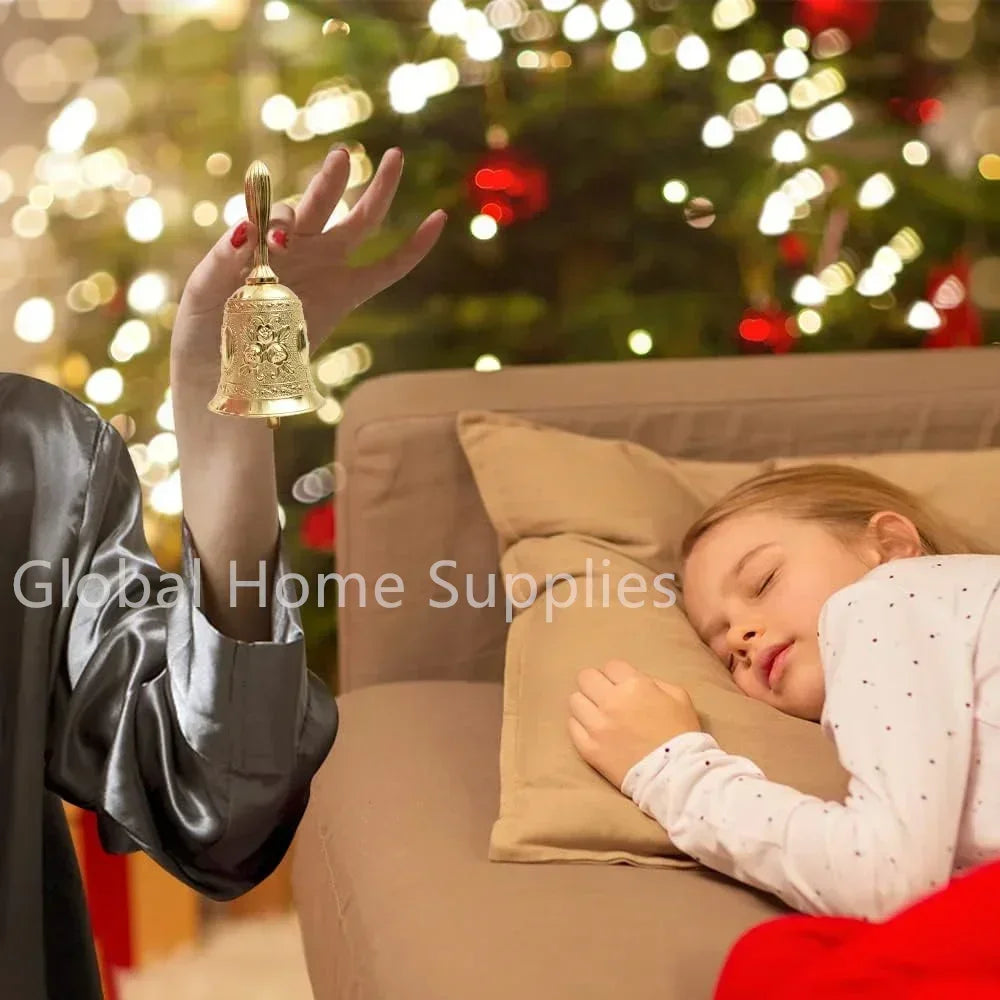 Brass Bronze Handicraft Bell Metal Call Bells Alarm Hand Held Service Call Bell Desktop Bell Tea Dinner Bell Bronze Christams Bell