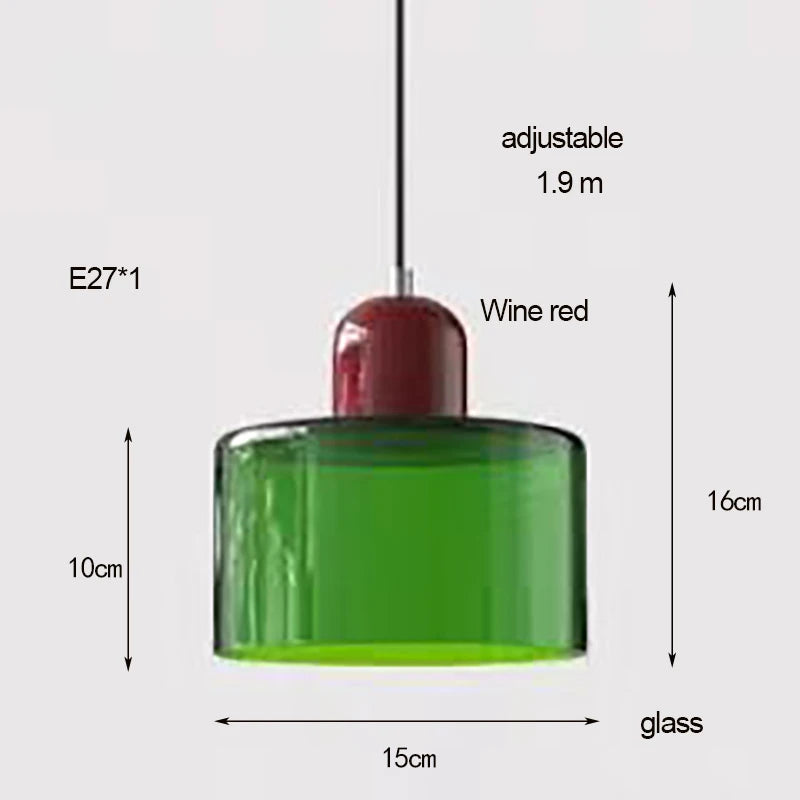Nordic Modern Glass Bedroom Bedside Long Line Small Chandelier Restaurant Bar Chandelier Simple Lighting Atmosphere Lamp E27