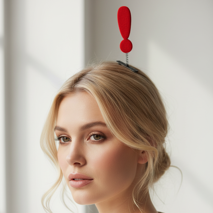 3D Funny Symbol Hair Clip WiFi Question Mark Lightning Cute Bangs Hairpin Headwear Party Daily Life Headwear Hair Styling Tool