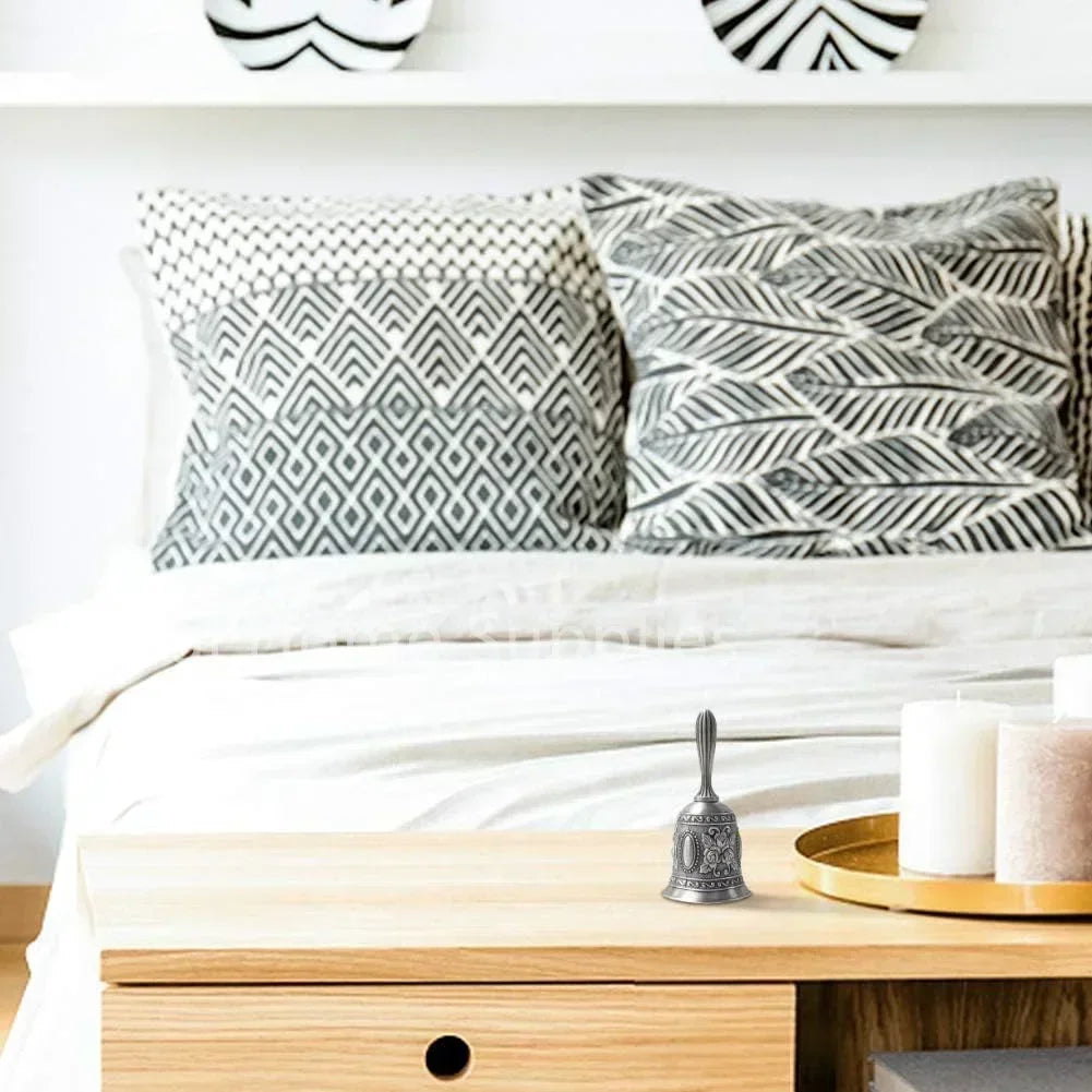 Brass Bronze Handicraft Bell Metal Call Bells Alarm Hand Held Service Call Bell Desktop Bell Tea Dinner Bell Bronze Christams Bell