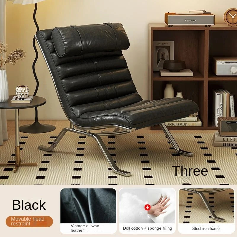 MOMO Sofa Chair Minimalist Light Luxury Senior Sense Of Living Room Antique Style Designer Sofa Chair Lazy Leisure Lounge Chair