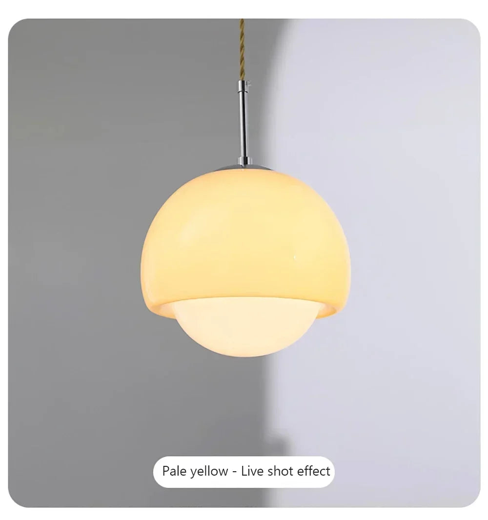 Retro 60s Pendant Lights for Restaurant Cafe Bar, Bedroom, studio, Hotel, living room, office,. Hanging Lamp Ceiling Chandeliers Orange Round Ball Decoration