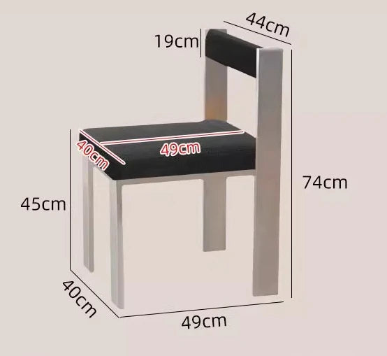Bauhaus Dopamine Kitchen Island Chair Stainless Steel Designer Dining Seat Multi Function for Home and Vanity