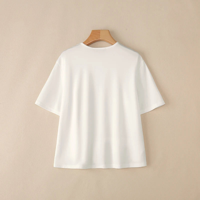 2025 ZANZEA Stylish Summer Blouse Women O Neck Short Sleeve Tops Elegant Solid OL Work Shirt Female Irregular Hem Blusas Mujer