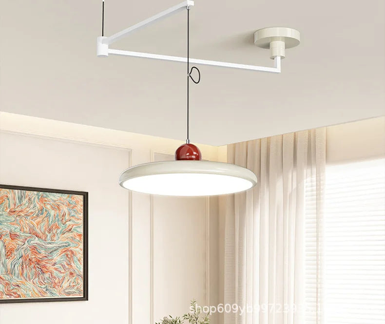 Movable Rocker Arm Restaurant Chandelier Modern Simple Table Light Advanced French Full Spectrum Eye Protection Light