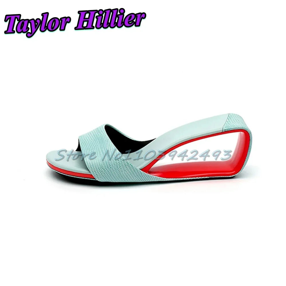 Candy Color Heeled Sandals Open Toe Heels Strange Style One Strap High Heel Women Luxury Designer Shoes Summer Patchwork Mules