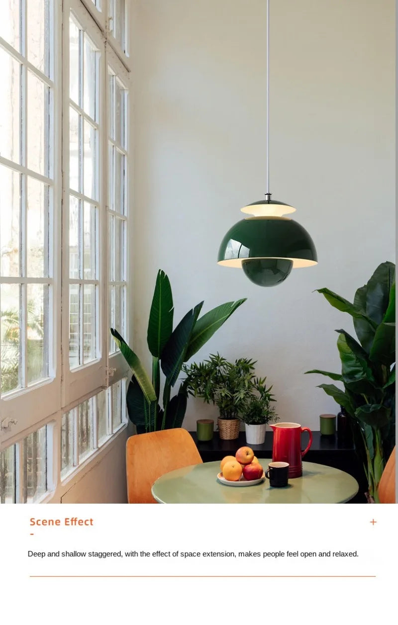 Modern Flower Bud Pendant Lamp Bedroom Bedside Study Bathroom Restaurant Bar Counter Led Hanging Light Lighting Home Decoration
