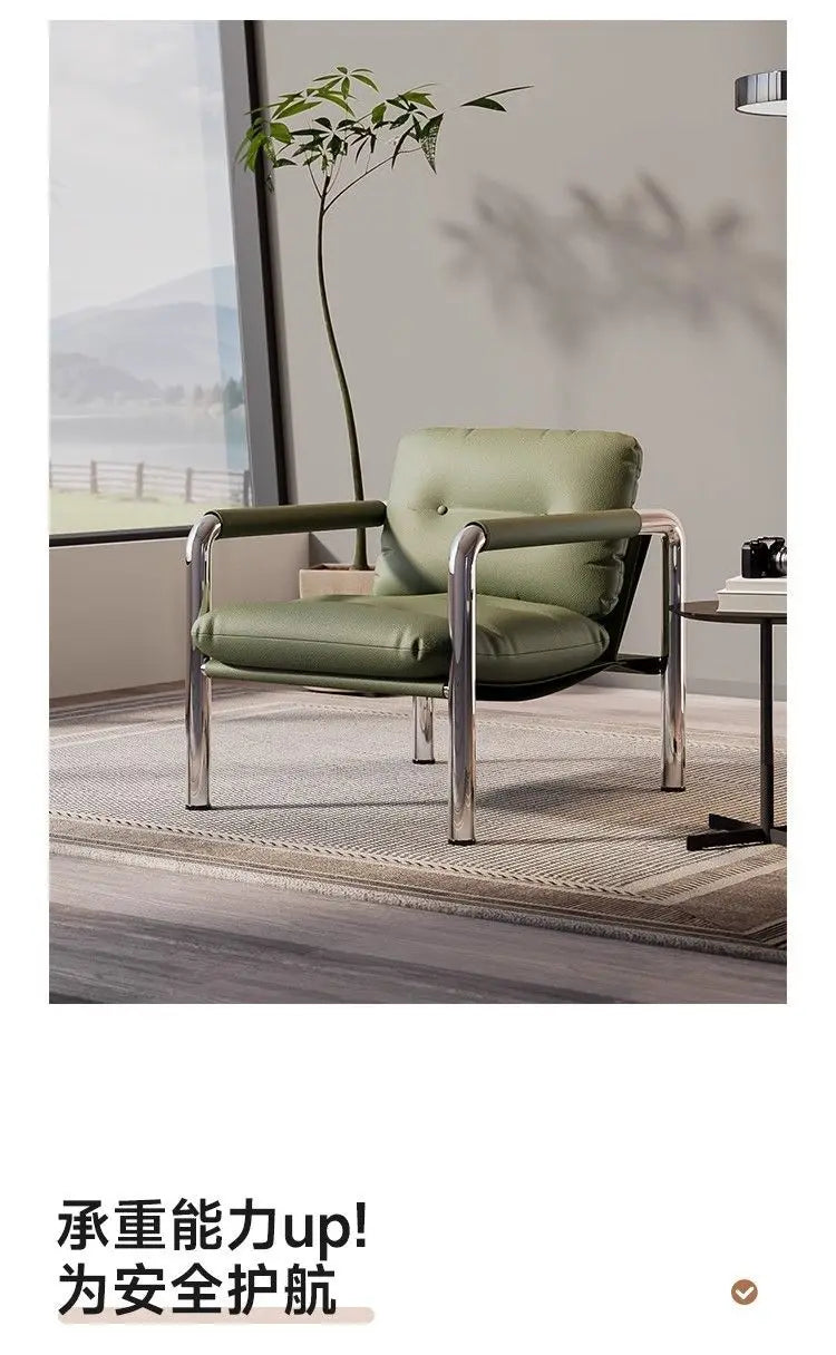 MOMO New Italian-style Bauhaus Lounge Chair Living Room Lazy Single Sofa Chair Light Luxury Premium Feeling Sofa Chair