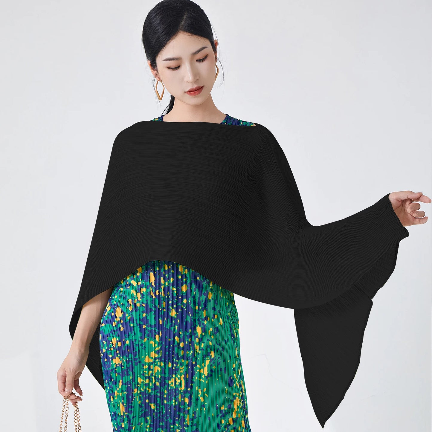 2025 Latest Design Miyake Pleated Blouse for Ladies Casual Joker Shirt Lace Breathable Office Work Cover Summer Woven Smock