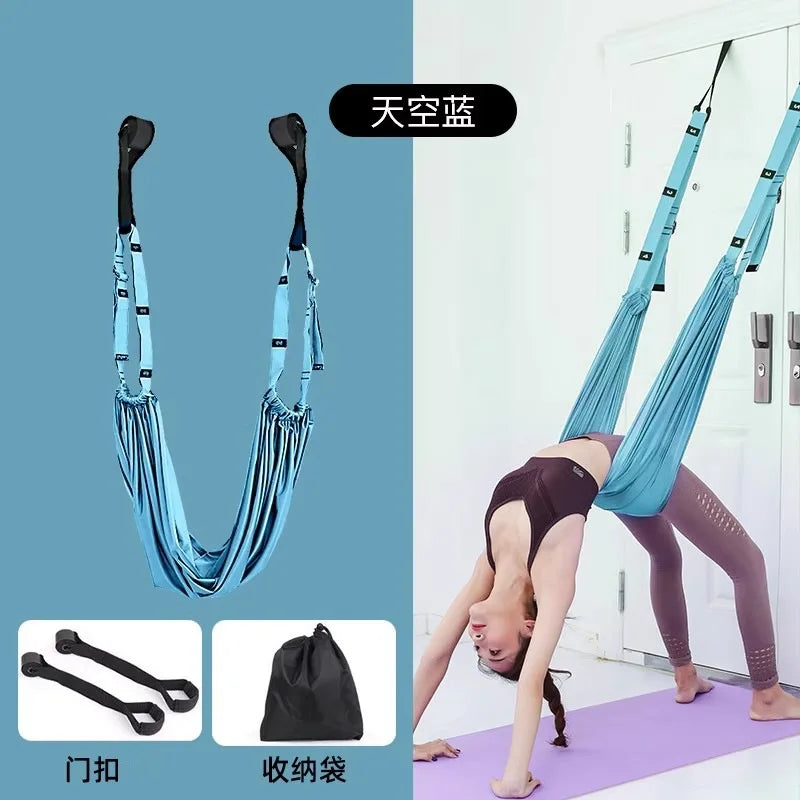 Home Fitness Equipment Yoga Backbend Inverted Tension Rope Hanging Door Yoga Stretching Strap Artifact Aerial Yoga Sling Rope