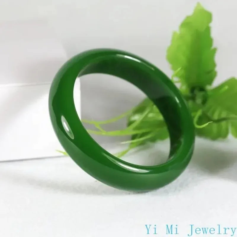 Genuine Hetian Jade Bracelet Spinach Green Jadeite Ladies Mom Charm Quality Luxury Bracelet Jewelry Holiday Birthday Gift
